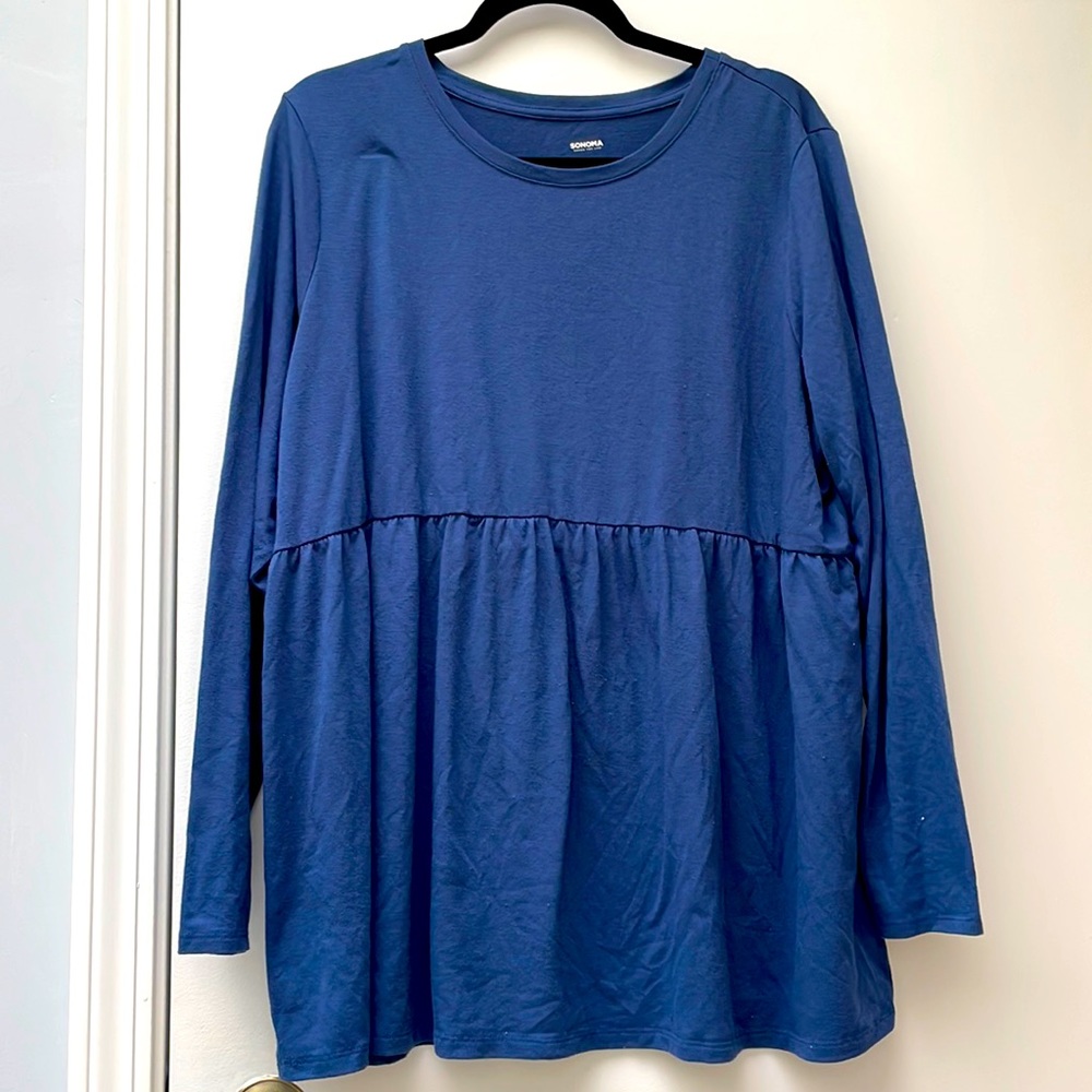Sonoma Blue Maternity Shirt XL